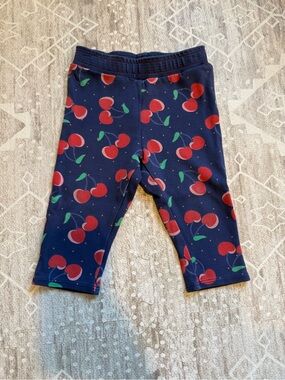 Little Marc Jacobs Navy Leggings with Red Cherry Print